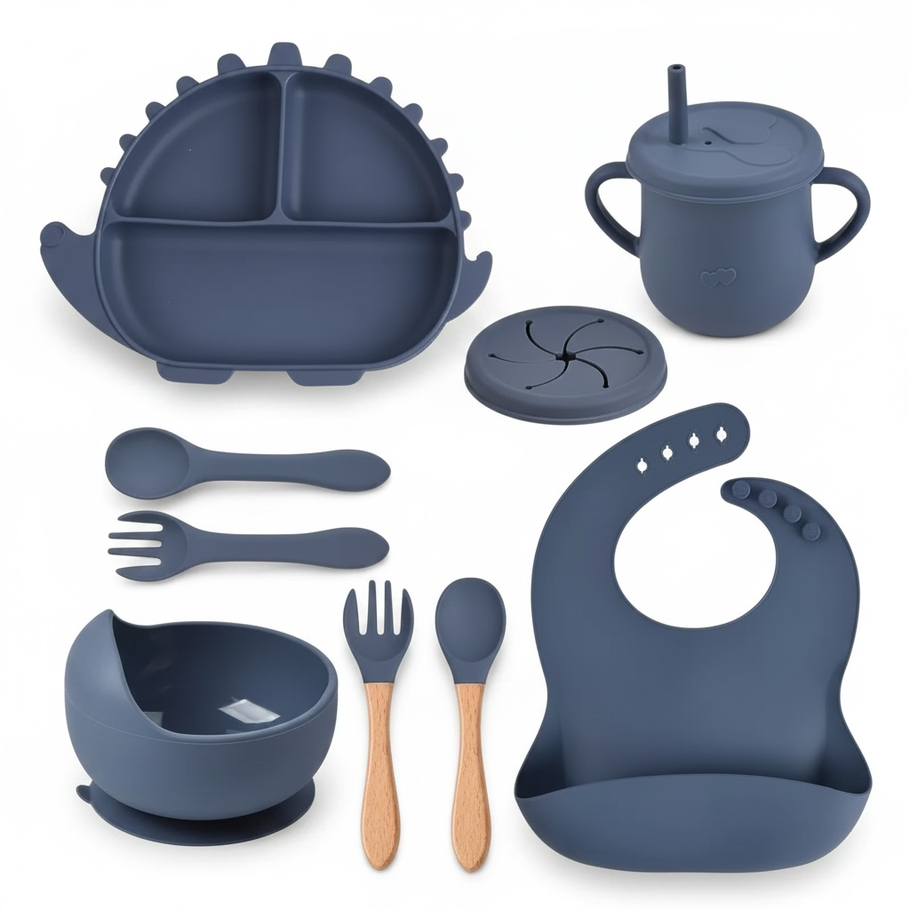 10-Piece Luxe Silicone Feeding Set
